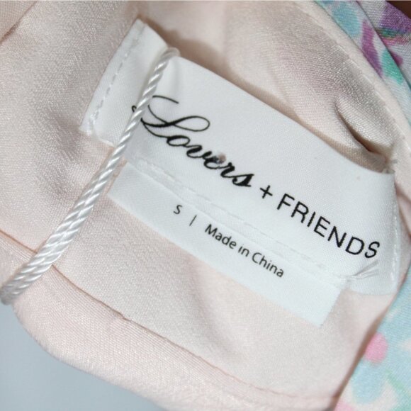 Lovers and Friends women's dress size S floral print cross back slit Deacon gown - Picture 3 of 12